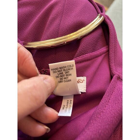 Cache Womens Purple Sleeveless Sheath Dress Key Whole Size 0 90s - Picture 8 of 9